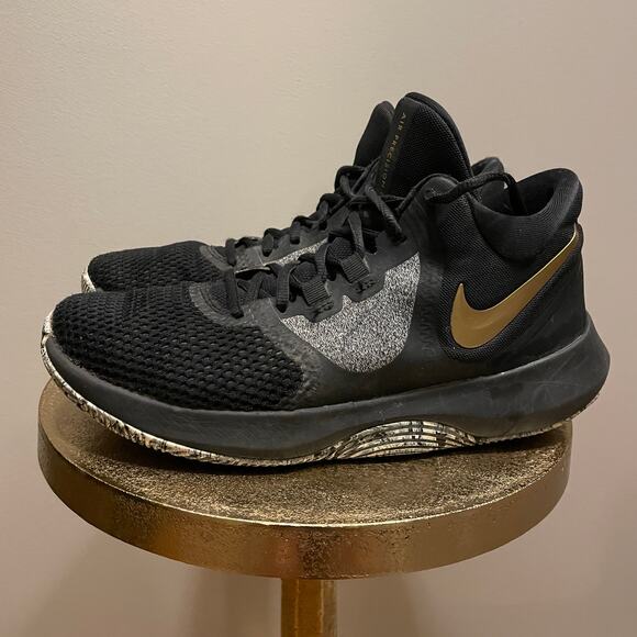 Nike Air Precision II Black, Gold Basketball Shoes – Mens 8.5 MSRP $140 - Picture 9 of 11